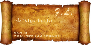 Fáklya Leila névjegykártya