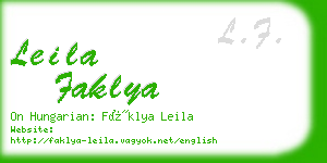 leila faklya business card